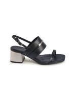 Calvin Klein Sandale Heel Sandal 45 Met Bar Lth HW0HW02012 - Negru