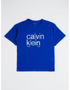Calvin Klein Tricou cu logo - Albastru inchis/Kaki