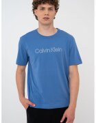 Calvin Klein Tricou cu logo pentru antrenament - Albastru pastel/Alb optic