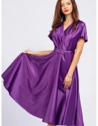 CAMISSI Rochie midi evazata cu aspect satinat