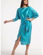 CAMISSI Rochie petrecuta cu slit pe partea din fata - Turcoaz