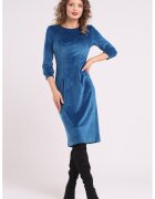 CAMISSI Rochie uni cu maneci lungi - Albastru pastel