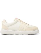 Camper Pantofi sport cu insertii de piele nabuc Runner - Alb murdar/Crem