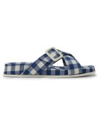 Camper Papuci din material textil cu catarama Atonik - Alb/Albastru