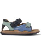 Camper Sandale din piele cu inchidere velcro Bicho - Verde pal/Albastru