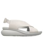 Camper Sandale wedge de piele Balloon - Alb