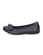 Caprice Balerini de piele cu funda - Bleumarin