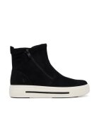 Caprice Botine dama - piele naturala - negru - talpa alba -