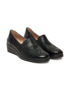 Caprice Pantofi dama - piele naturala - negru - piele - talpa plata - Negru