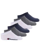 Champion Set de sosete pana la glezna - 6 perechi - Alb/Gri/Albastru