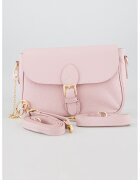 Chiara Canotti Geanta crossbody din piele cu accesoriu logo detasabil - Lila