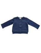 Chicco Pulover fetita bleumarin - bumbac si poliester - cu inchidere cu capse - model cu inimioare