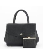 CHRIS BELLA Geanta Premium cu portofel B-CB2427-2 M6 - Negru - 21x26x14