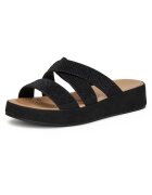 Clara Barson Papuci dama - negru - material sintetic - decoratiuni zirconii