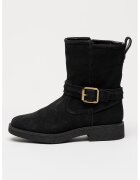 Clarks Ghete medii din piele intoarsa Nella - Negru