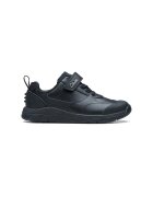 Clarks Pantofi sport de piele cu velcro si insertii textile Steggy Stride - Negru