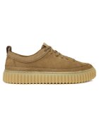 Clarks Tenisi barbati Torhill Lace - piele naturala - maro