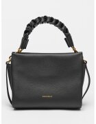 Coccinelle Geanta crossbody din piele cu aspect granulat Boheme Grana - Negru stins - 18x23x10