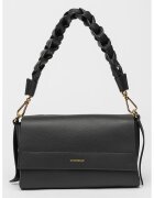 Coccinelle Geanta de piele cu bareta de umar cu aspect impletit Boheme - Negru