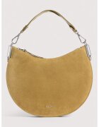 Coccinelle Geanta de piele intoarsa cu bareta detasabila de umar Sunup - Caramel