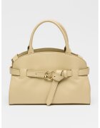 Coccinelle Geanta tote de piele cu bareta decorativa Sabine - Bej
