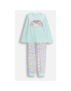 Coccodrillo Pijama din bumbac cu talie elastica si imprimeu cu grafic