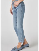 COLINS Blugi crop cu talie medie - Albastru deschis
