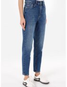 COLINS Blugi crop din amestec de bumbac - Albastru