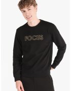 COLINS Bluza sport cu decolteu la baza gatului si text brodat - Negru