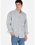 COLINS Camasa cu maneci lungi si model in dungi - Alb/Albastru inchis