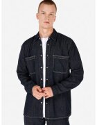 COLINS Camasa din denim si amestec de lyocell - Negru stins