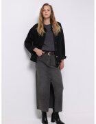 COLINS Fusta de denim cu slit frontal - Gri antracit