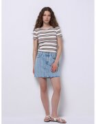 COLINS Fusta scurta din denim cu terminatie nefinisata - Albastru deschis