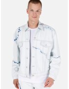 COLINS Jacheta din denim cu imprimeu tie-dye - Albastru glaciar