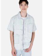 COLINS Jacheta din denim cu maneci scurte - Albastru glaciar