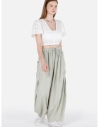 COLINS Pantaloni cargo largi - Verde pal