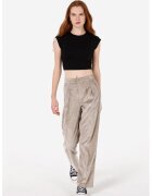 COLINS Pantaloni cu talie inalta si pliuri - Maro taupe deschis