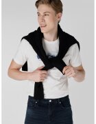 COLINS Pulover din tricot fin cu decolteu la baza gatului - Negru