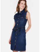 COLINS Rochie-camasa din denim cu buzunare aplicate - Bleumarin