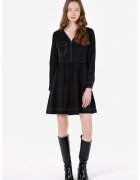 COLINS Rochie evazata cu detalii contrastante - Negru