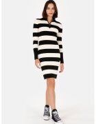 COLINS Rochie mini tricotata cu dungi - Negru/Alb murdar