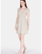 COLINS Rochie scurta cu terminatii valurite - Bej deschis