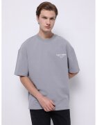 COLINS Tricou de bumbac cu text - Gri