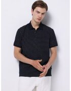 COLINS Tricou polo cu model - Alb/Albastru ultramarin