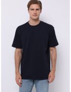 COLINS Tricou uni cu croiala lejera - Bleumarin