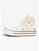 Converse Tenisi high-top cu model stele Chuck Taylor All Star - Alb/Gri deschis