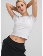 Converse Tricou crop cu detaliu logo - Alb optic