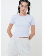 Converse Tricou crop slim-fit - Albastru deschis