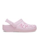 Crocs Saboti cu decupaje florale - Roz pal