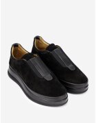 Dasha Mocasini din piele intoarsa cu flatform - Negru